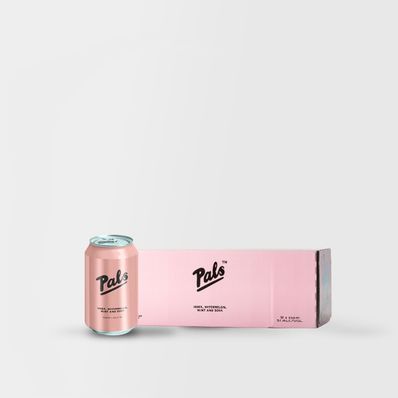 Pals Vodka  Watermelon Mint and Soda,  10 x 330ml