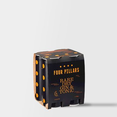 Four Pillars Rare Dry Gin & Tonic, 4 x 250ml