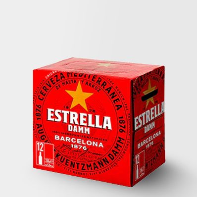 Estrella Damm Lager Bottles, 12 x 330ml