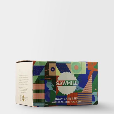 Sawmill Hazy Bare 0% Beer, 6 x 330ml